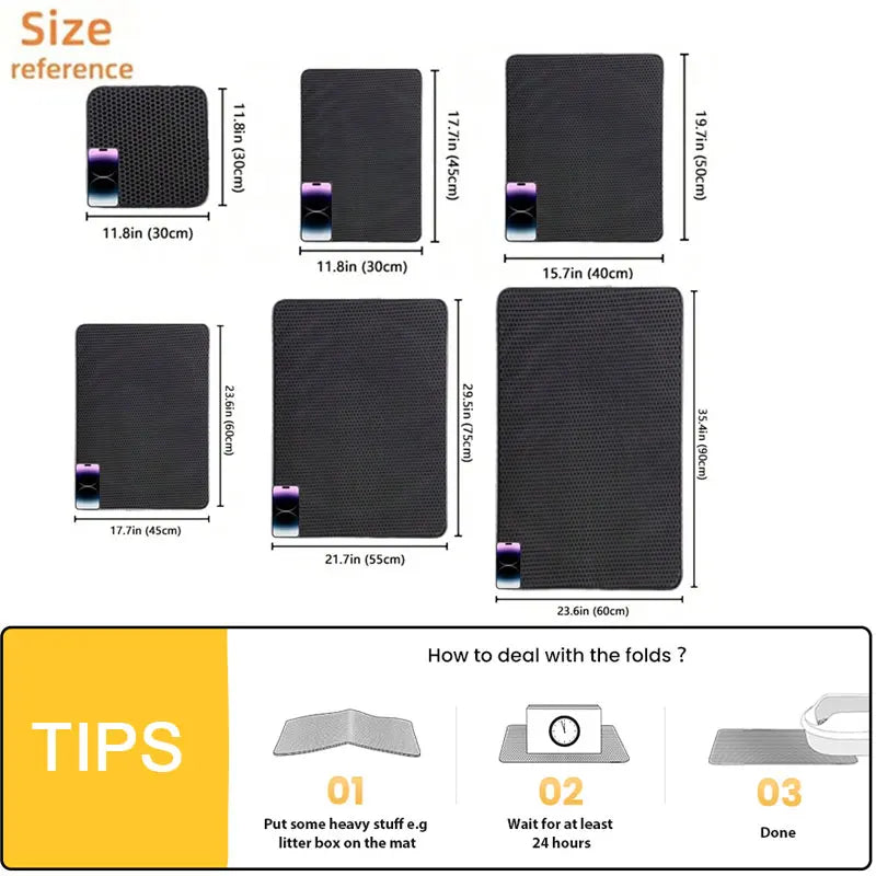 Pet Cat Litter Mat Waterproof Double Layer Trapping Product