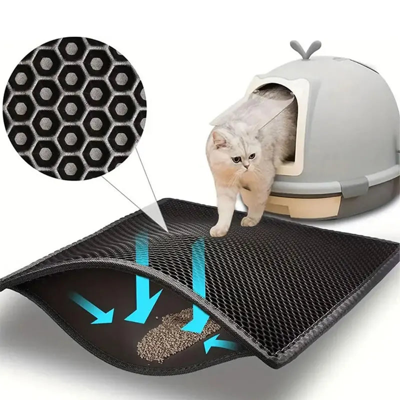 Pet Cat Litter Mat Waterproof Double Layer Trapping Product