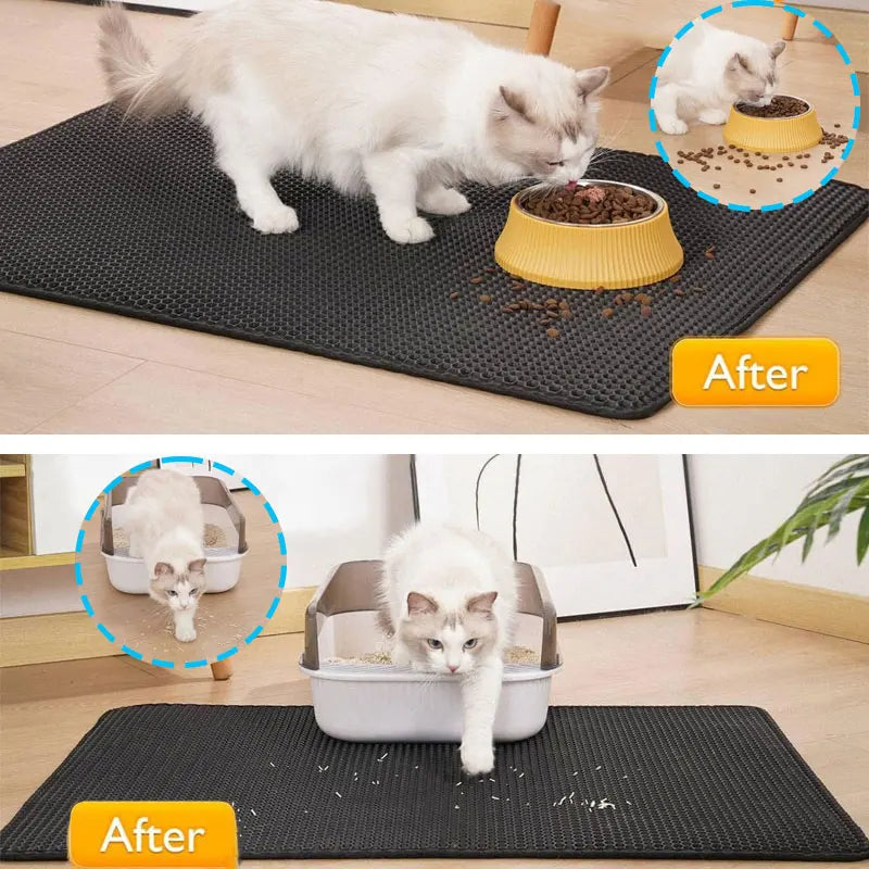 Pet Cat Litter Mat Waterproof Double Layer Trapping Product