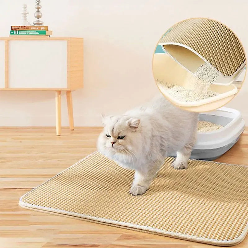 Pet Cat Litter Mat Waterproof Double Layer Trapping Product