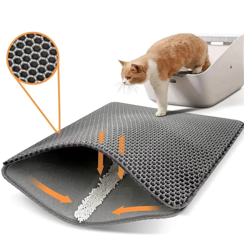 Pet Cat Litter Mat Waterproof Double Layer Trapping Product