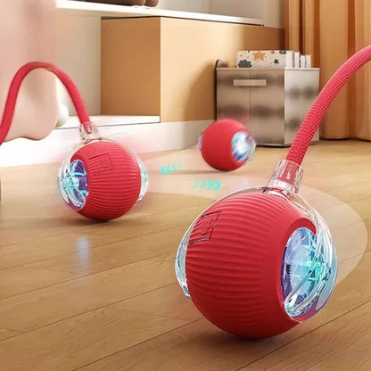 Cat Interactive Ball Toy, Smart Pet Toy with Tail, Rechargeable