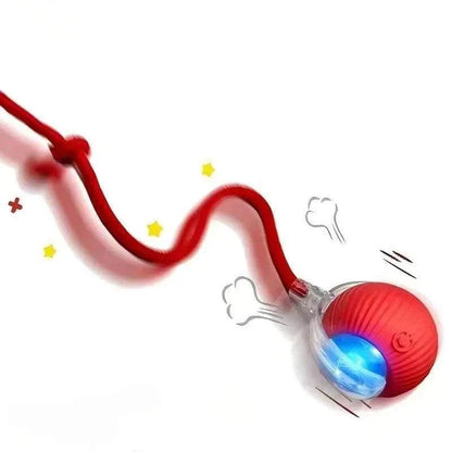 Cat Interactive Ball Toy, Smart Pet Toy with Tail, Rechargeable