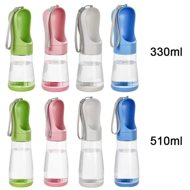 Portable Dog Water Bottle With Food Container - Travel 2 in 1