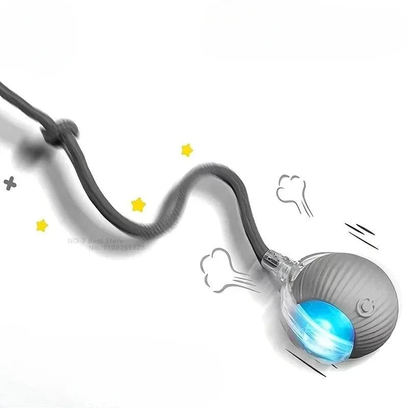 Cat Interactive Ball Toy, Smart Pet Toy with Tail, Rechargeable