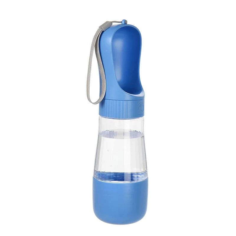 Portable Dog Water Bottle With Food Container - Travel 2 in 1