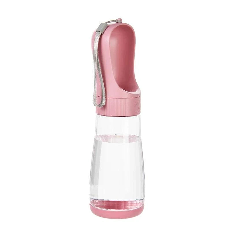 Portable Dog Water Bottle With Food Container - Travel 2 in 1