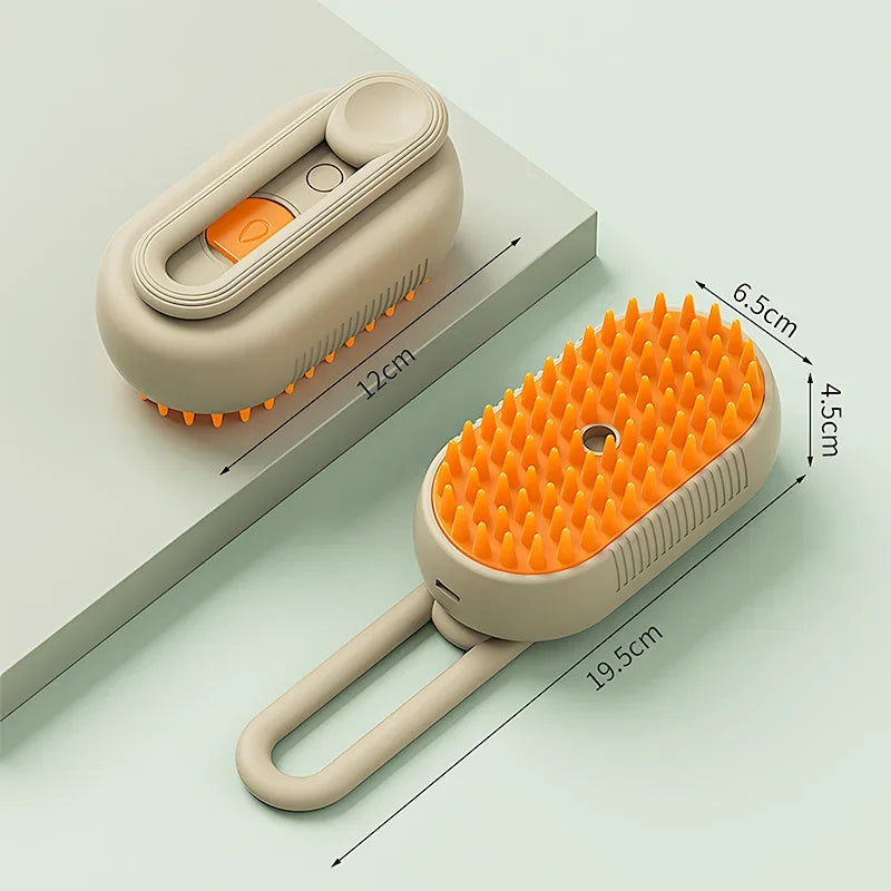 Steam Brush Cat for Easy Pet Grooming & Hair Removal
